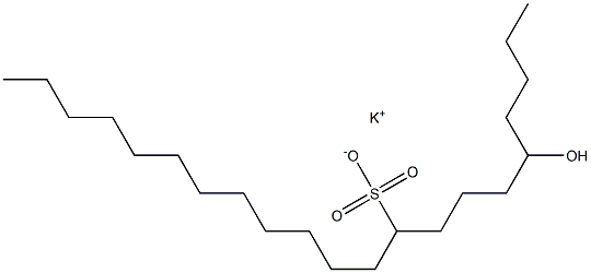 5-Hydroxyhenicosane-9-sulfonic acid potassium salt Struktur