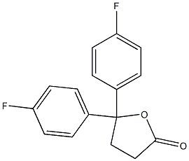 Dihydro-5,5-bis(4-fluorophenyl)furan-2(3H)-one Struktur