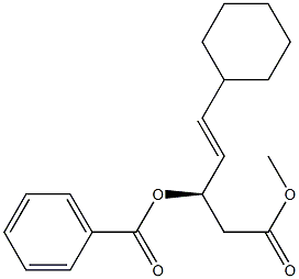 (3R,4E)-3-Benzoyloxy-5-cyclohexyl-4-pentenoic acid methyl ester Struktur