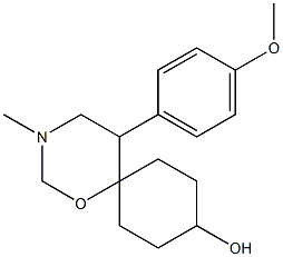 5-(4-Methoxyphenyl)-3-methyl-1-oxa-3-azaspiro[5.5]undecan-9-ol Struktur