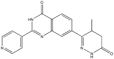 2-(4-Pyridyl)-7-[(1,4,5,6-tetrahydro-4-methyl-6-oxopyridazin)-3-yl]quinazolin-4(3H)-one Struktur