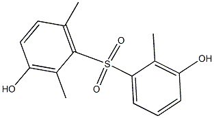 3,3'-Dihydroxy-2,2',6-trimethyl[sulfonylbisbenzene] Struktur