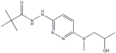 2,2-Dimethylpropionic acid N'-[6-[(2-hydroxypropyl)methylamino]-3-pyridazinyl] hydrazide Struktur