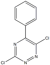 3,6-Dichloro-5-phenyl-1,2,4-triazine Struktur