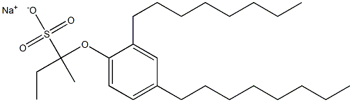 2-(2,4-Dioctylphenoxy)butane-2-sulfonic acid sodium salt Struktur