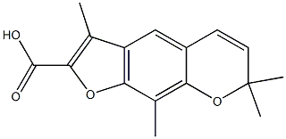 9-Methyl-3-methyl-7,7-dimethyl-7H-furo[3,2-g][1]benzopyran-2-carboxylic acid Struktur