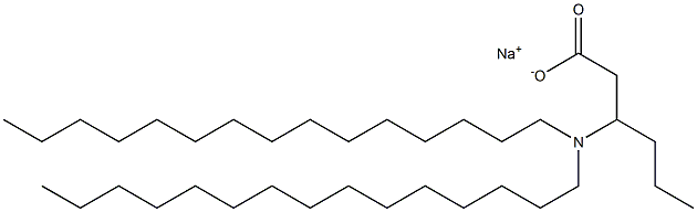 3-(Dipentadecylamino)hexanoic acid sodium salt Struktur