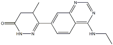 4,5-Dihydro-5-methyl-6-(4-ethylaminoquinazolin-7-yl)pyridazin-3(2H)-one Struktur