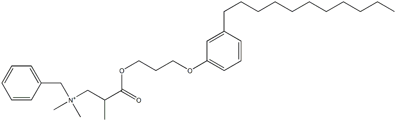 N,N-Dimethyl-N-benzyl-N-[2-[[3-(3-undecylphenyloxy)propyl]oxycarbonyl]propyl]aminium Struktur