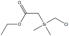 2-[Dimethyl(chloromethyl)silyl]acetic acid ethyl ester Struktur