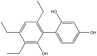 3',4',6'-Triethyl-1,1'-biphenyl-2,2',4-triol Struktur