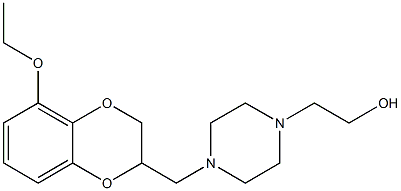 4-[(2,3-Dihydro-5-ethoxy-1,4-benzodioxin-2-yl)methyl]-1-piperazineethanol Struktur