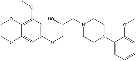 (R)-1-(3,4,5-Trimethoxyphenoxy)-3-[4-(2-methoxyphenyl)piperazin-1-yl]propan-2-ol Struktur