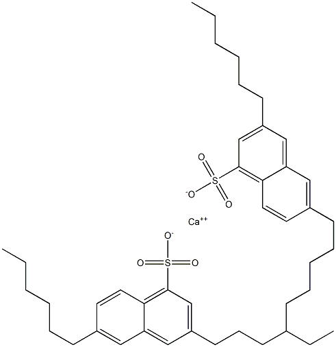 Bis(3,6-dihexyl-1-naphthalenesulfonic acid)calcium salt Struktur