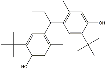 4,4'-(1,1-Propanediyl)bis(2-tert-butyl-5-methylphenol) Struktur