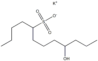 9-Hydroxydodecane-5-sulfonic acid potassium salt Struktur