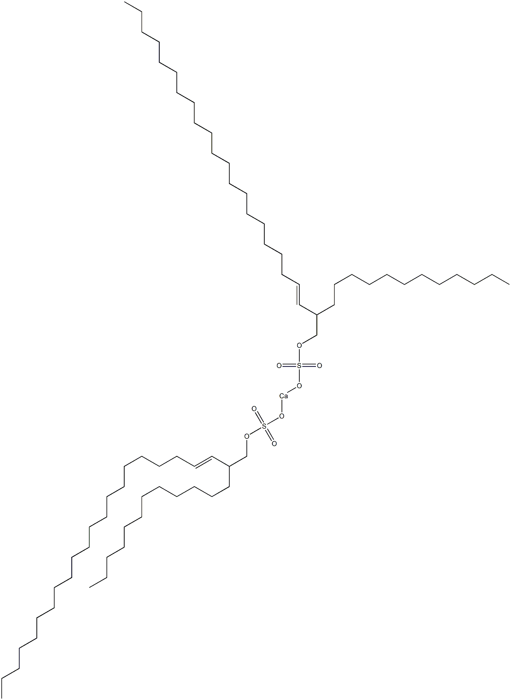 Bis(2-dodecyl-3-tricosenyloxysulfonyloxy)calcium Struktur