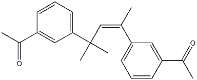 2,4-Bis(3-acetylphenyl)-4-methyl-2-pentene Struktur