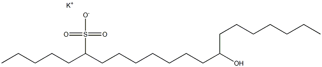 14-Hydroxyhenicosane-6-sulfonic acid potassium salt Struktur