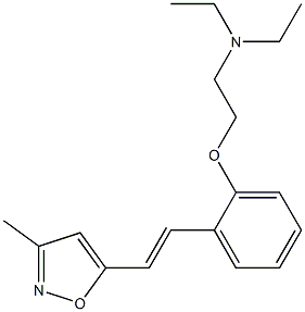 3-Methyl-5-[2-[2-(2-diethylaminoethoxy)phenyl]ethenyl]isoxazole Struktur