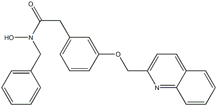 [3-(2-Quinolinylmethoxy)phenyl]acetohydroxamic acid benzyl ester Struktur