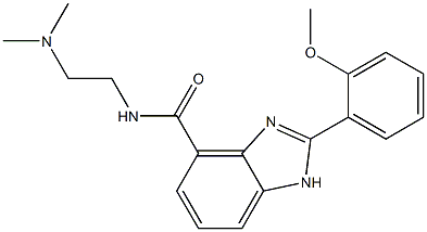 2-(2-Methoxyphenyl)-N-[2-(dimethylamino)ethyl]-1H-benzimidazole-4-carboxamide Struktur