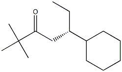 [S,(+)]-5-Cyclohexyl-2,2-dimethyl-3-heptanone Struktur