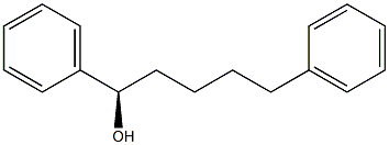 [R,(-)]-1,5-Diphenyl-1-pentanol Struktur