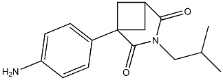 1-(4-Aminophenyl)-3-(2-methylpropyl)-3-azabicyclo[3.1.1]heptane-2,4-dione Struktur