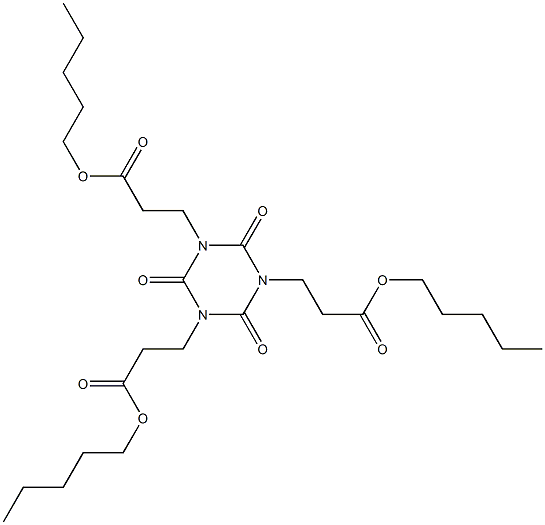 2,4,6-Trioxo-1,3,5-triazine-1,3,5(2H,4H,6H)-tripropionic acid tripentyl ester Struktur