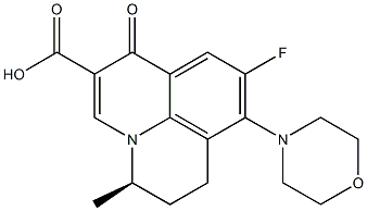 (5R)-9-Fluoro-6,7-dihydro-8-(morpholin-4-yl)-5-methyl-1-oxo-1H,5H-benzo[ij]quinolizine-2-carboxylic acid Struktur