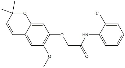 2-[[2,2-Dimethyl-6-methoxy-2H-1-benzopyran-7-yl]oxy]-2'-chloroacetanilide Struktur