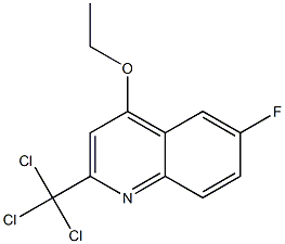 2-Trichloromethyl-4-ethoxy-6-fluoroquinoline Struktur