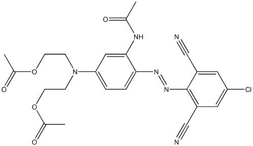 5'-[N,N-Bis(2-acetoxyethyl)amino]-2'-(4-chloro-2,6-dicyanophenylazo)acetanilide Struktur