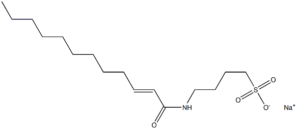 4-(2-Dodecenoylamino)-1-butanesulfonic acid sodium salt Struktur