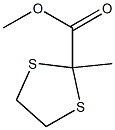 2-Methyl-1,3-dithiolane-2-carboxylic acid methyl ester Struktur