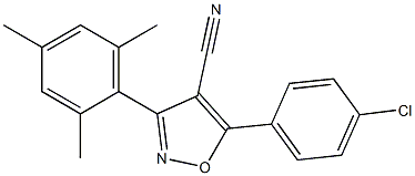 5-(4-Chlorophenyl)-3-(2,4,6-trimethylphenyl)-isoxazole-4-carbonitrile Struktur