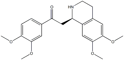 (1R)-1-[(3-Methoxy-4-methoxyphenyl)carbonylmethyl]-6,7-dimethoxy-1,2,3,4-tetrahydroisoquinoline Struktur