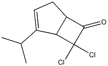 7,7-Dichloro-2-isopropylbicyclo[3.2.0]hept-2-en-6-one Struktur