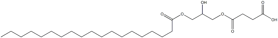 Succinic acid hydrogen 1-[2-hydroxy-3-(1-oxononadecyloxy)propyl] ester Struktur