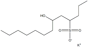 6-Hydroxytridecane-4-sulfonic acid potassium salt Struktur