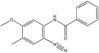 6-(Benzoylamino)-4-methoxy-3-methylbenzenediazonium Struktur