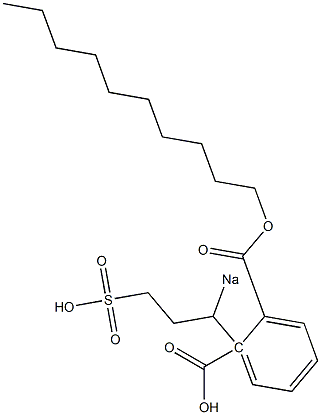 Phthalic acid 1-decyl 2-(1-sodiosulfopropyl) ester Struktur