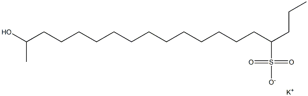 18-Hydroxynonadecane-4-sulfonic acid potassium salt Struktur