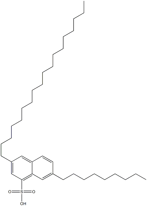 7-Nonyl-3-octadecyl-1-naphthalenesulfonic acid Struktur