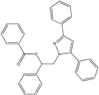 Benzoic acid [1-phenyl-2-(3,5-diphenyl-1H-pyrazol-1-yl)ethyl] ester Struktur