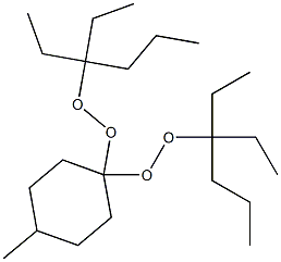 4-Methyl-1,1-bis(1,1-diethylbutylperoxy)cyclohexane Struktur