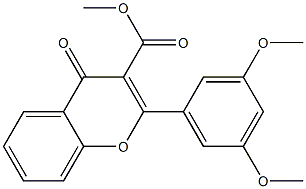 2-[3,5-Dimethoxyphenyl]-4-oxo-4H-1-benzopyran-3-carboxylic acid methyl ester Struktur