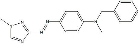 N-Methyl-N-[4-[(1-methyl-1H-1,2,4-triazol-3-yl)azo]phenyl]benzenemethanamine Struktur