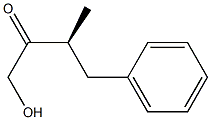 [S,(-)]-1-Hydroxy-3-methyl-4-phenyl-2-butanone Struktur